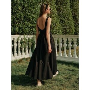 Commense Black Maxi Dress Sleeveless‎ Low Back Elegant Party Dress size XL